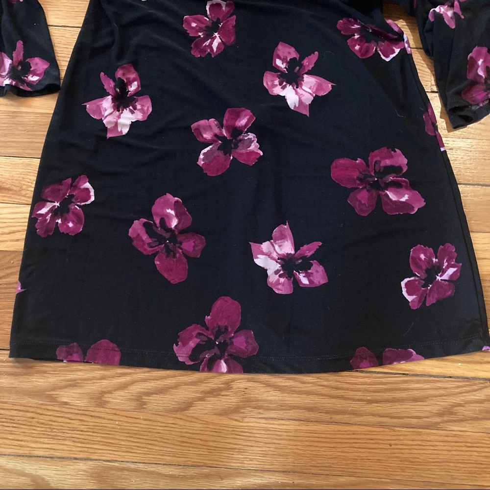 Tommy Hilfiger Black Floral Print Dress - Picture 9 of 13